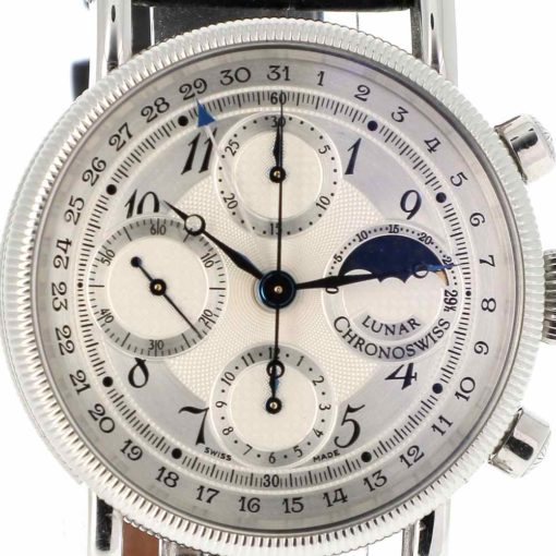 montre bracelet Chronoswiss lunar chronographe cadran