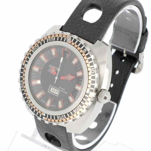 montre bracelet Enicar sherpa star diver remontoir