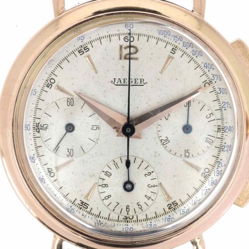 montre bracelet Jaeger chronographe cadran 3