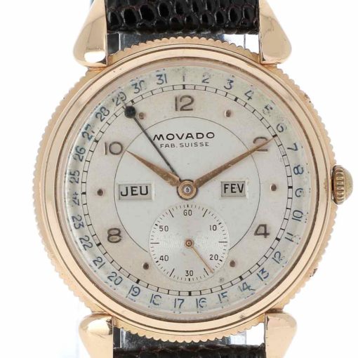 montre bracelet Movado triple date cadran 3