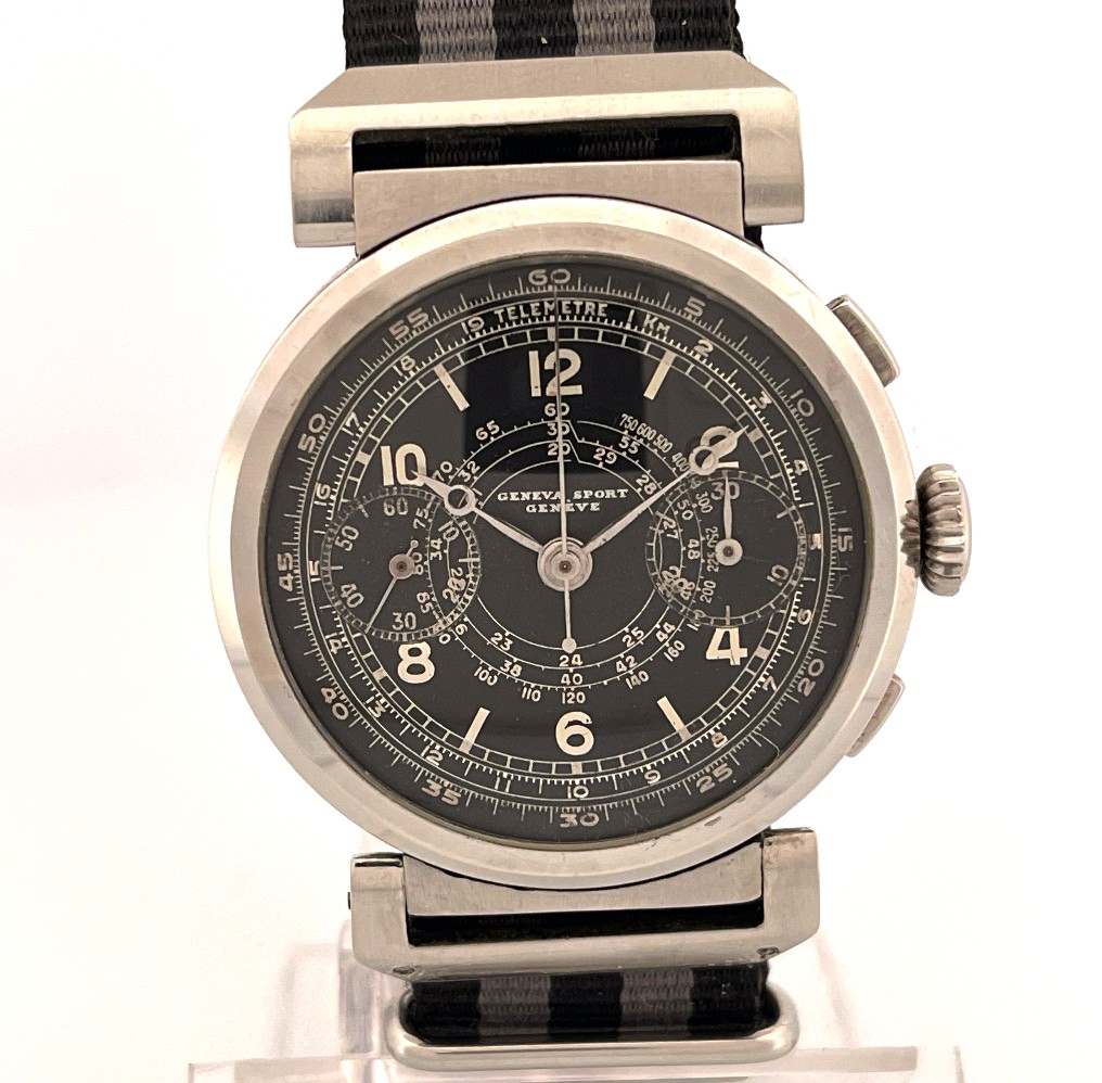 GENEVA Sport chronographe Valjoux 22 télémètre